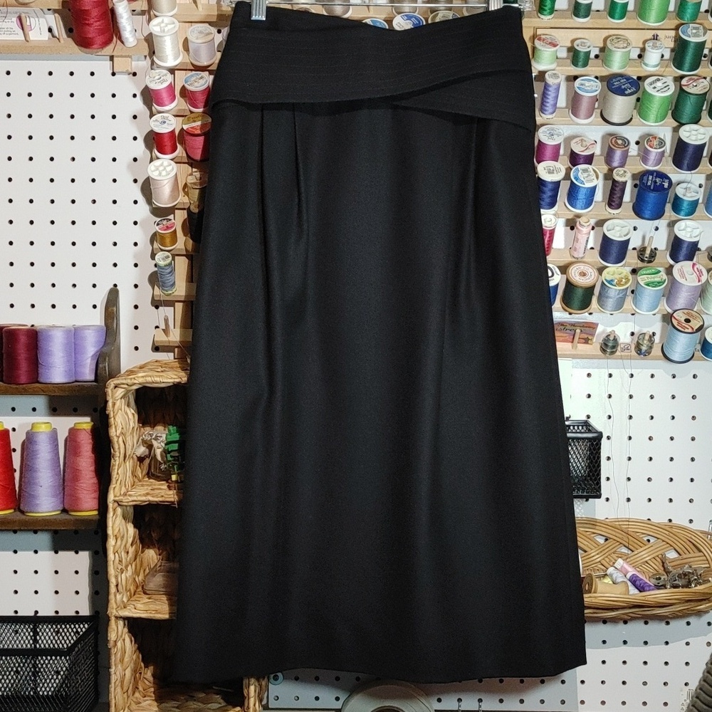 Italy's Luxury 'Adrian's Original Capri' Wide Wrapped High Waisted Wool Skirt